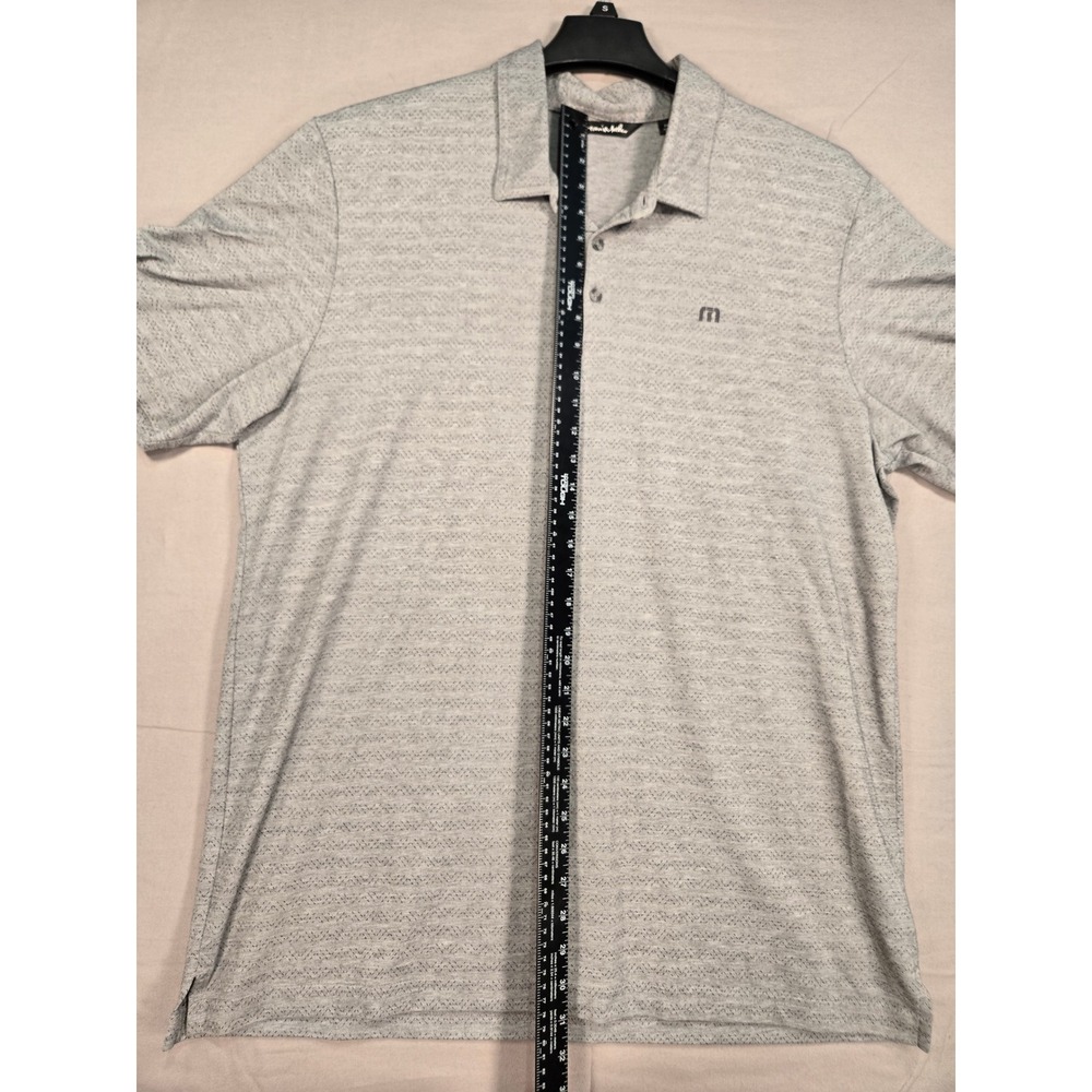 Travis Mathew Mens XXL Grey Geometric Print Short Sleeve‎ Golf Polo Shirt - Picture 7 of 12